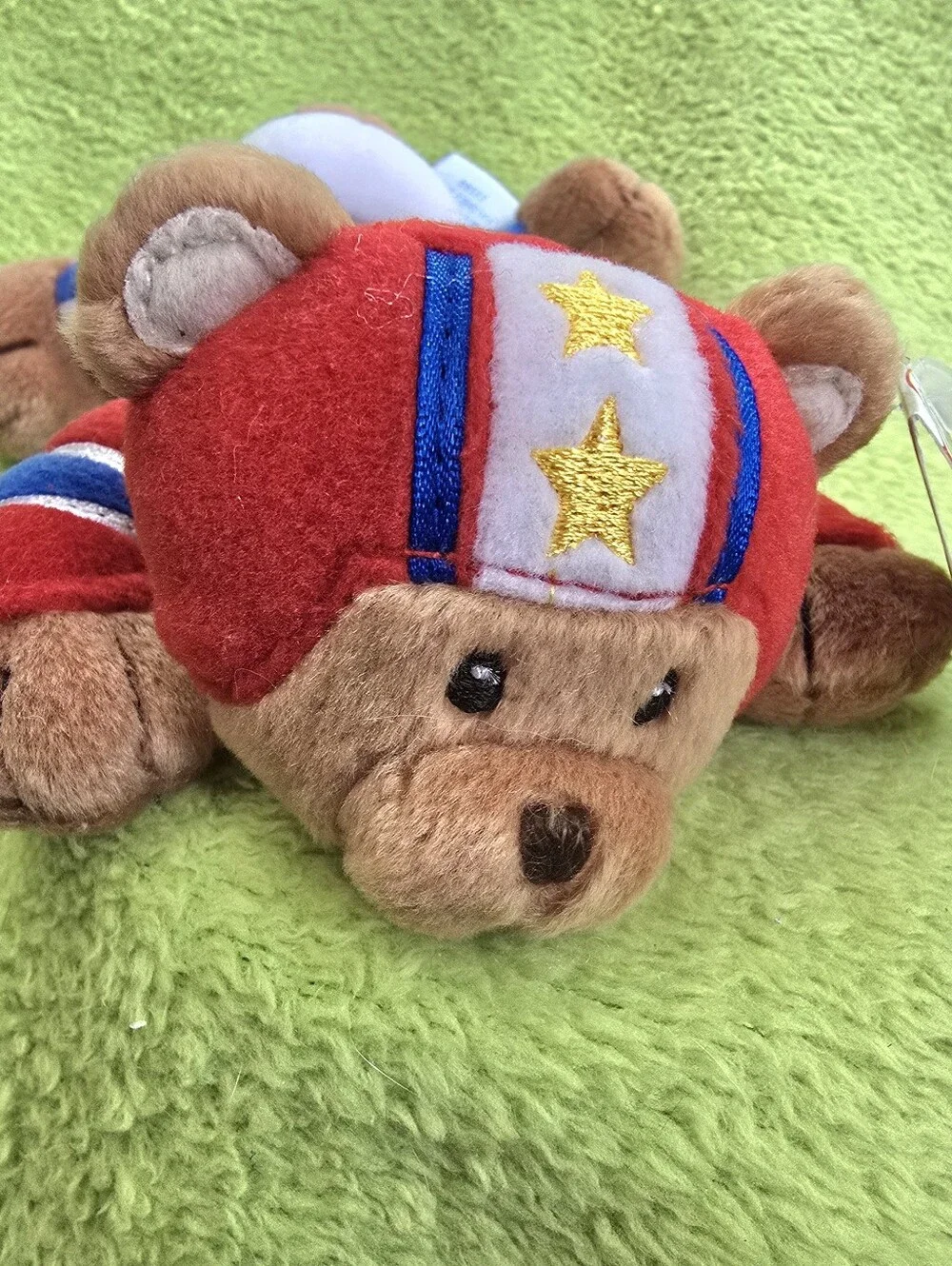 NWT Baby BOY- GUND FOOTBALL & BEAR RATTLE MVB BABY PLUSH & PLASTIC TOY (Q2)